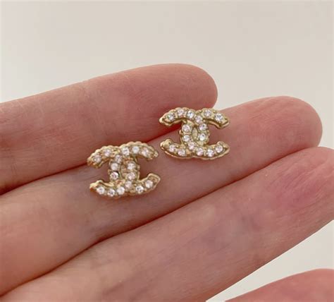 chanel earring studs|chanel stud earrings for sale.